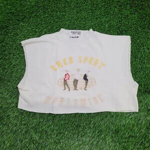 Vintage UMEN Sport Crop-Top Sweatshirt M/L 24x16 Baggy Y2K